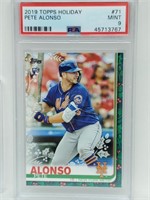 2019 Topps Holiday Pete Alonso PSA Mint 9 #71 RC