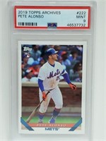 2019 Topps Archives Pete Alonso PSA Mint 9 #222 RC