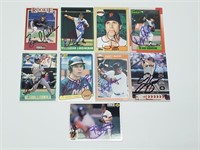 Set of 9 Autographed Baseball Cards