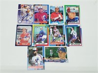 Set of 10 Autographed Baseball Cards