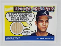 2004 Topps Bazooka One-Liners David Justice Relic
