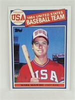 1985 Topps USA Baseball Team Mark McGwire RC #401