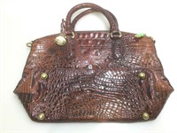 Brahmin croc-embossed leather purse Pecan