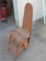 16, Vintage wood ironing board/stool