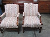 Wood chairs w. upholstery