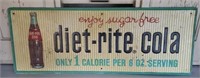 Vintage Diet Rite Cola Metal Sign 1961