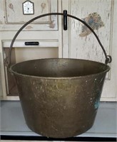 Large copper pot with handle