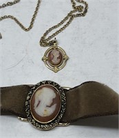 Cameo necklace and bracelet