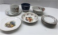 Group of decorative plates and bowls Homer