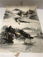 Cloth pictures of mount Fuji in Japan
