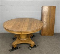 Antique Oak Table With Leaf