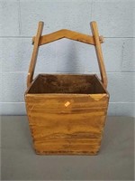 Handled Wood Basket