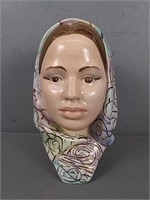 Painted Ceramic Bust