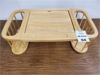 Wood Bed Tray with Adjustable Top, Foldable