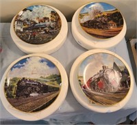 Set of 4 train design plates
