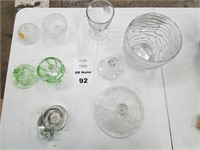 Crystal Glass Bowls And Cat Candle Holder