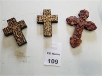Set Of 3 Decorative Crosses