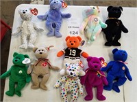 Lot of 10 Multicolor Beanie Babies