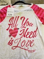 All you Need Is Love Size Medium Shirts Set of 2