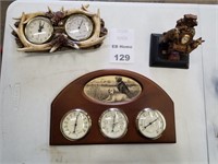 Set Of 3 Wooden Clocks