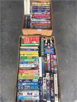2 BOXES OF VHS TAPES FOR KIDS