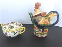 2 PC. CHICKEN PITCHER & COVERED BOWL