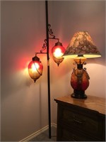 Matching Vintage Floor Lamp & Table