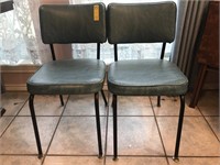 Pair of Matching Vinyl Kitchen Chairs