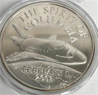 1 oz. Silver Round 2003 Spirit of Columbia