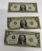 (3) Barr Dollars, NY Notes, R. Virginia