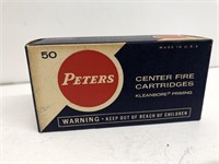Advertising peters 38 special ammunition box on