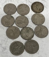 (11) Silver Canada Quarters 1948-1968