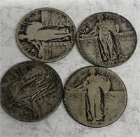(4) Standing Liberty Quarters, 1929-S, 1926, 1926-