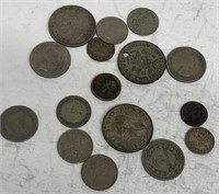 (16) Misc Foreign Coins, some silver