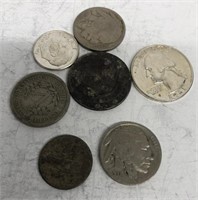 Misc Coins, No Date Quarter, 1961-D Quarter, 2 Dim