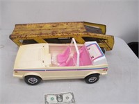 Vintage Pressed Steel Yellow Tonka Car Hauler