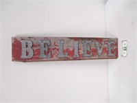Tin & Wood Believe Sign