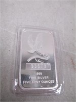 5 Troy Ounce .999 Fine Silver Eagle Bar