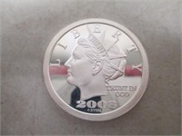 2008 $50 1 Troy Oz .999 Fine Silver Liberty Coin