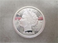 2008 $50 1 Troy Oz .999 Fine Silver Liberty Coin