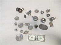 Miniature Metal LIkely Pewter Serving Set
