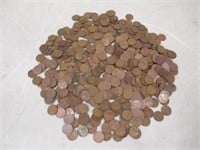 Lot of 500 Wheat Pennies From the 1910s-50s