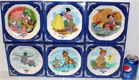 Complete 6 Disney Classics Movie Plate Set Vintage