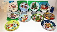 10 Disney Christmas Plates 1970-80's