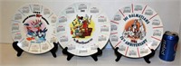 3 Disney Calendar Anniversary Plates