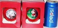 2 Coca Cola Yearly Christmas Ornaments