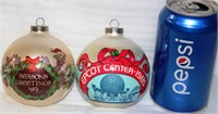2 Rare Epcot Christmas Ornaments 1983 & 1985