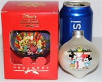 2 Disney Glass Christmas Ornaments 1985 & 1994