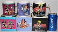 3 Mickey & Minnie Coffee Mugs w Boxes