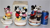 3 Mickey Mouse Disney Musical Figurines